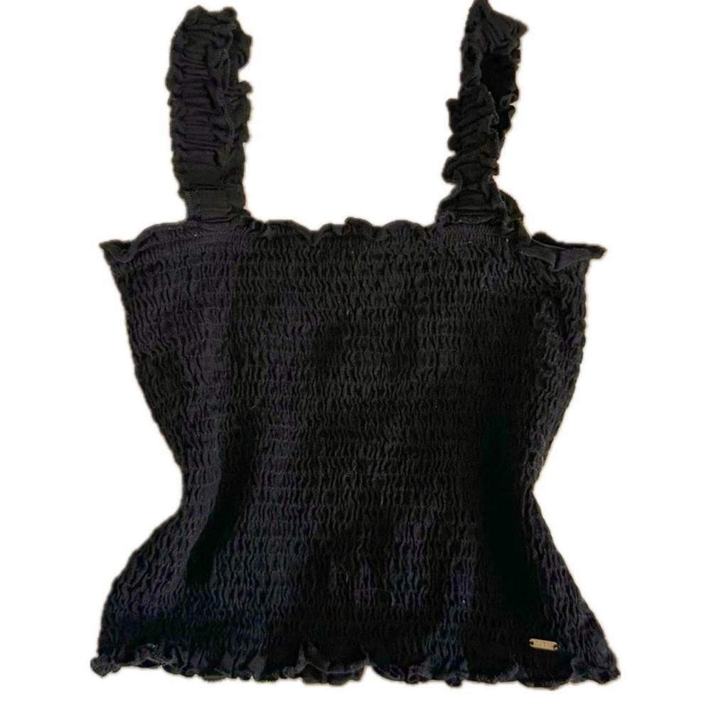 Guess ruched crop tank top